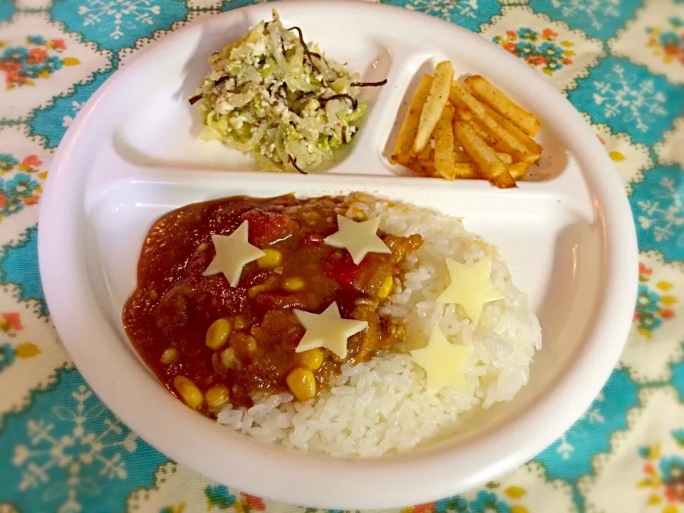 息子夕食 チキントマトカレー|eriさん