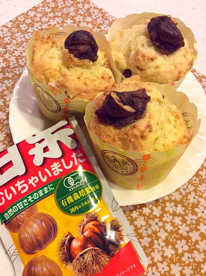 甘栗とあんこ入りマフィン|ちょこりんさん