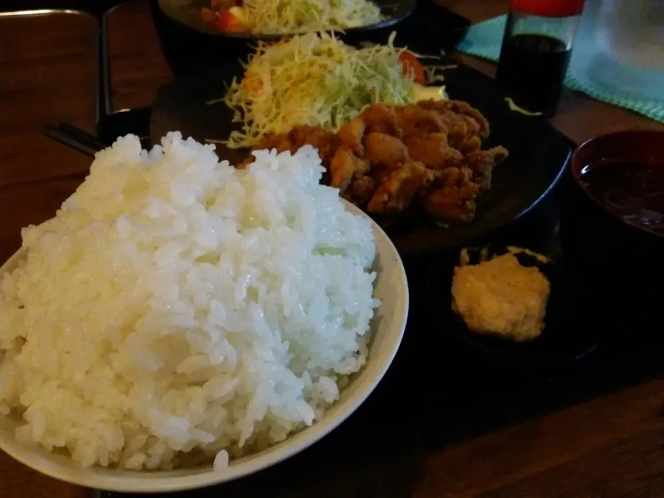 樹家の唐揚げ定食、620円です。|東京ライオンズさん