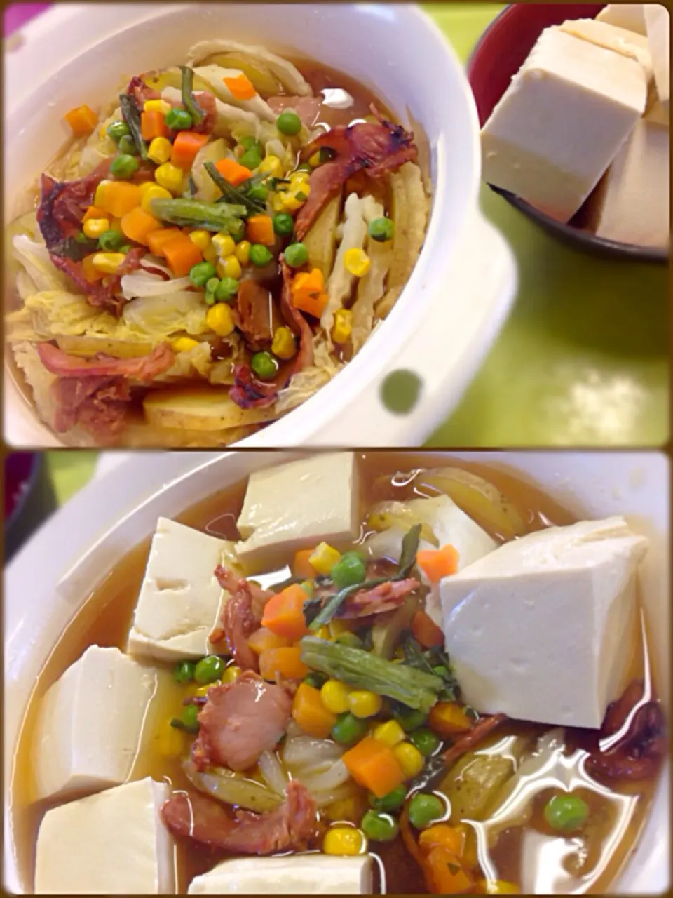 白菜と叉焼のミルフィーユ鍋🍲お豆腐トッピング|マニラ男さん