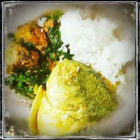 fish + vege + plain rice|Mehrunesaさん