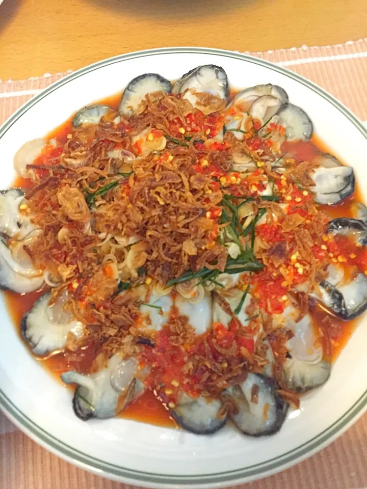 Snapdishの料理写真:Spicy Oyster Salad|Queenさん