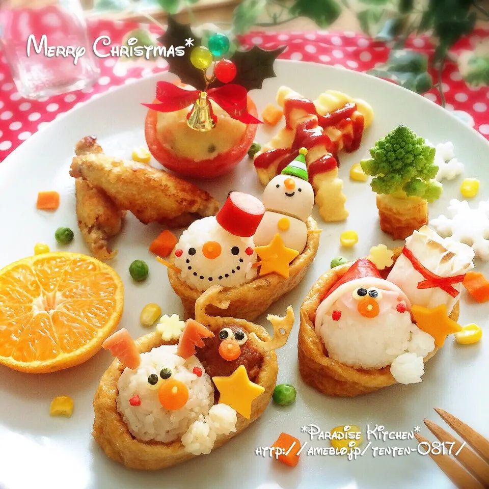 Snapdishの料理写真:＊クリスマスキャラプレート2014＊|MAAさん