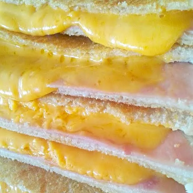 My mom took leftover #Christmas Ham & made Grilled Ham &  Cheese #Sandwich #Pork #Bread #Quick and easy 😋 ✔ 😋|Alisha GodsglamGirl Matthewsさん