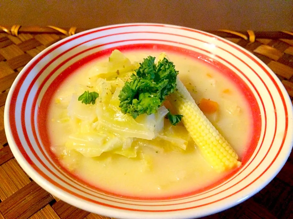 Snapdishの料理写真:Corn chowder🌽ｺｰﾝﾁｬｳﾀﾞｰ|🌈Ami🍻さん