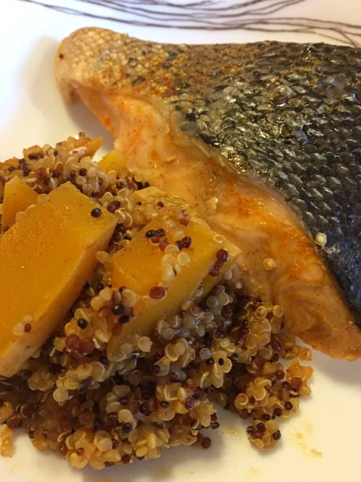 Tom yum quinoa with kabocha and poached salmon|Ong Sor Fernさん