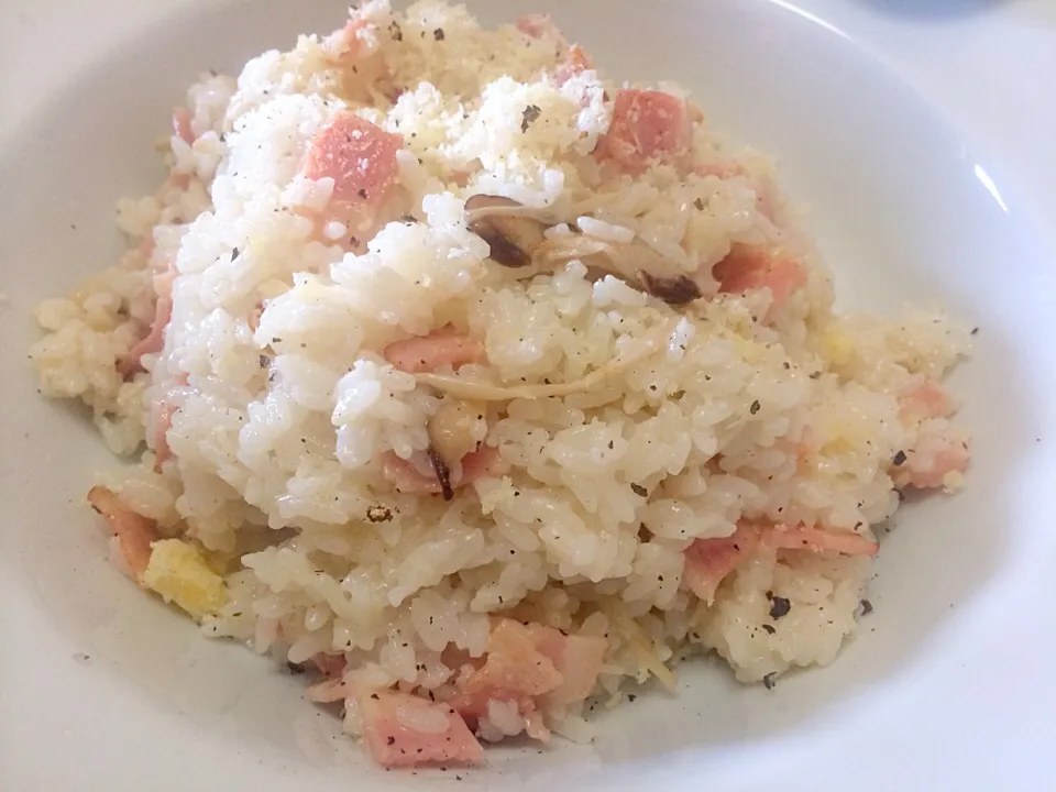 Mushrooms&bacon risotto|Masakiさん