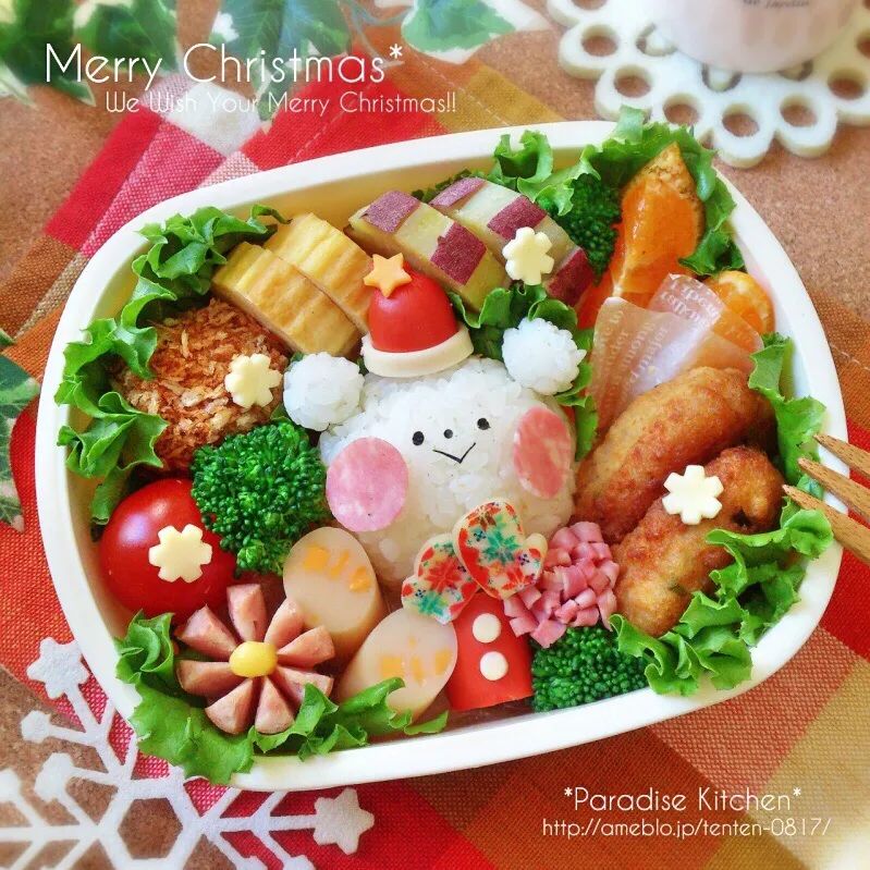 ＊白くまサンタのクリスマス弁当＊|MAAさん