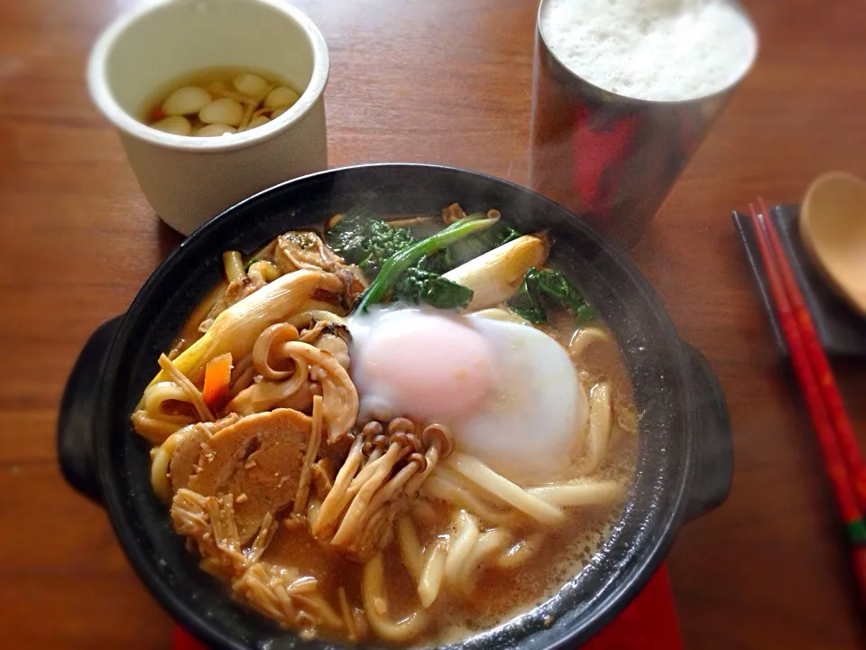 牡蠣ときのこの味噌煮込みうどん|noryさん