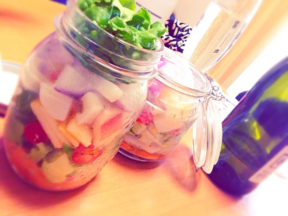 Todays Mason jar Salad|Masakiさん