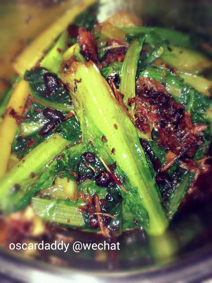 Black bean sauce, Dace fried tempeh lettuce【豆豉鯪魚炒麥菜】|Gavin Wong (香港の人々)さん