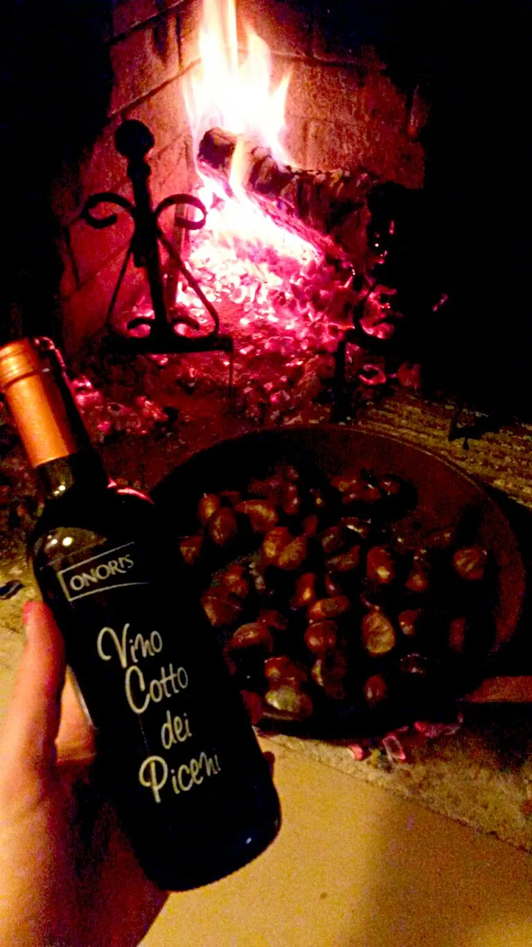 castagne e vino cotto #castagne #marroni #vinocotto #fuoco|Cla1990さん