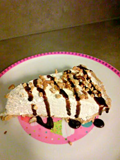 Snapdishの料理写真:My Lil Foodie Princess #Snack she added Nuts & Chocolate Fudge to Plain No Bake Cheesecake #Dessert #Cake/Pie #Snack/Teatime 😋 💯 😋|Alisha GodsglamGirl Matthewsさん