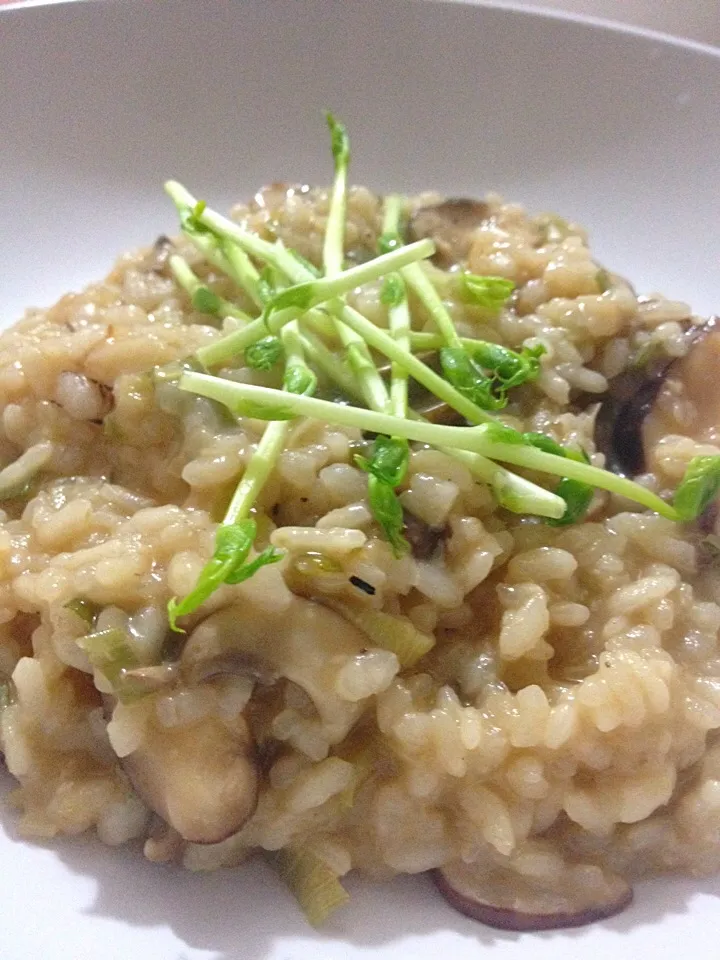 Risotto with leek and cremini mushroom|Josie Yipさん