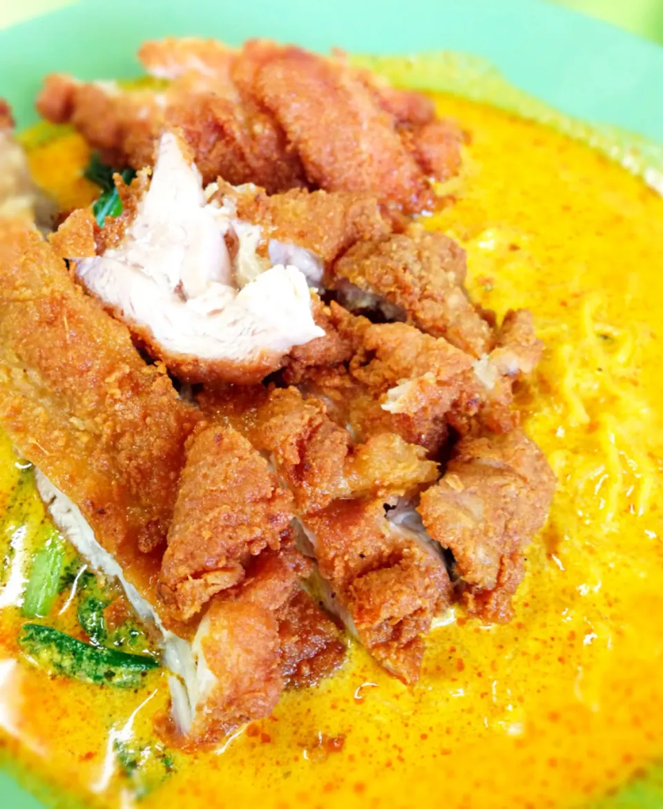 Chicken chop curry noodles@Cantonese Delights, Hong Lim food centre|coxiella24さん