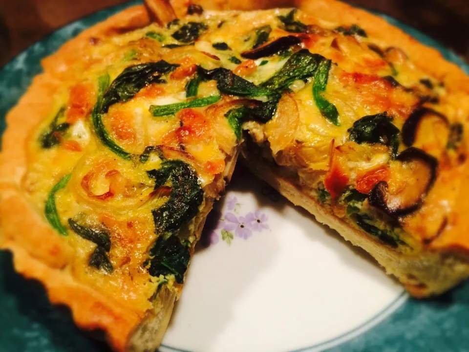 Mushroom&spinach quiche|Masakiさん