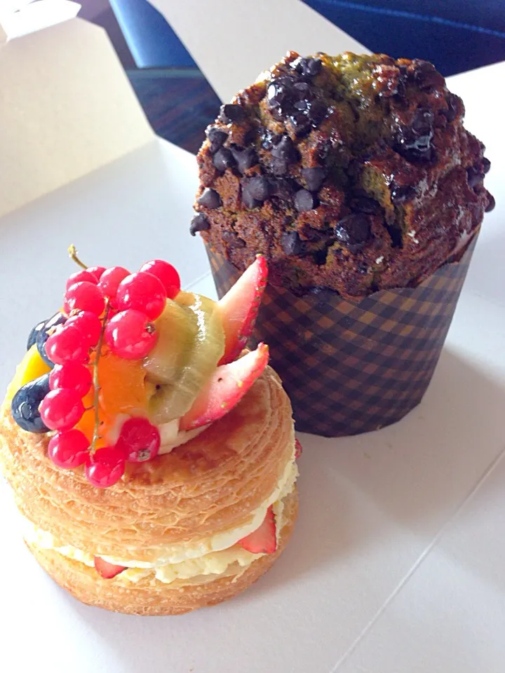 Fruit Choux Pastry & Green Tea Muffin|willklhさん