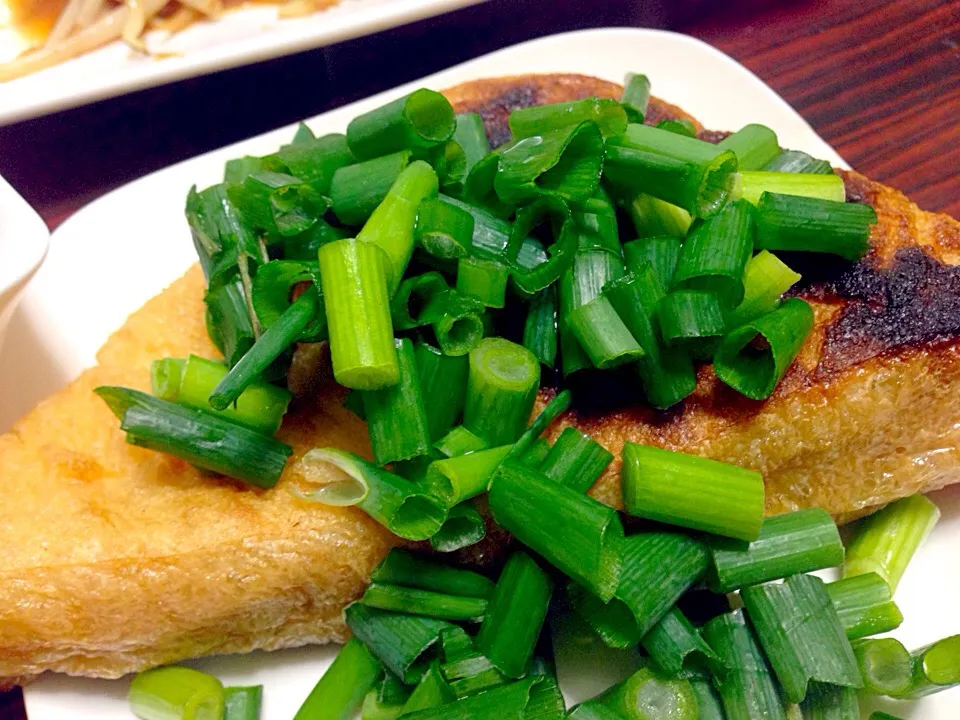 ねぎだく三角油揚げ|タカパパさん