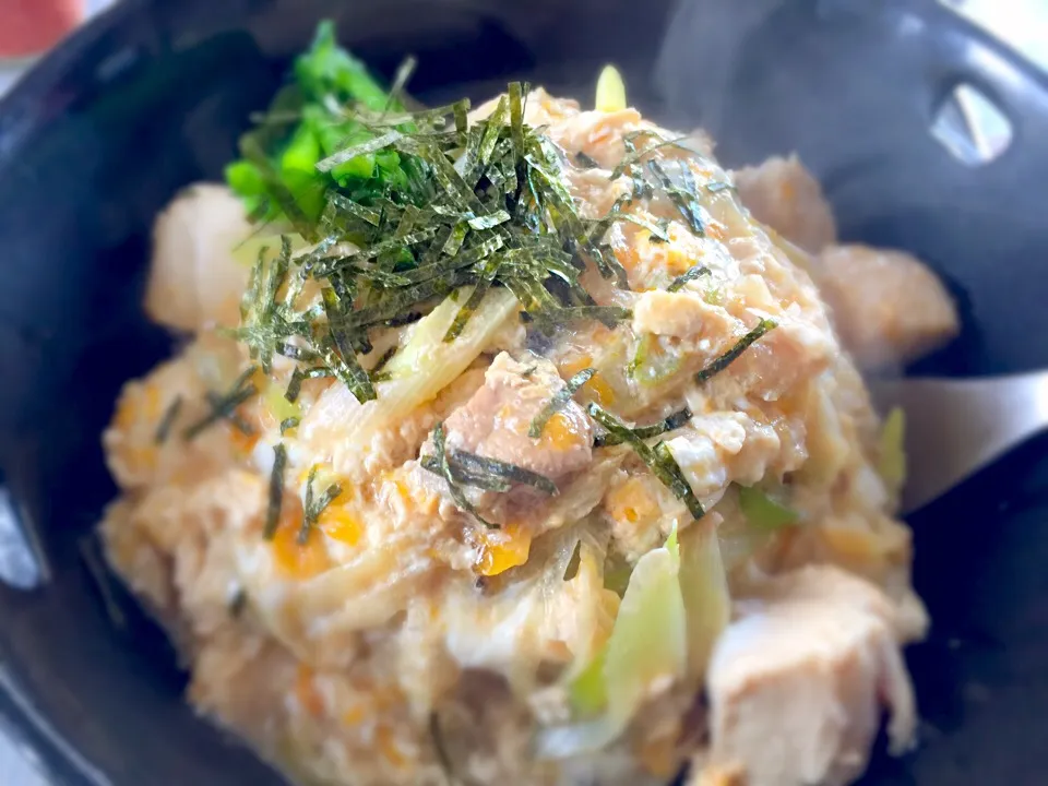 年越し蕎麦のつゆで親子丼|Tadasukeさん