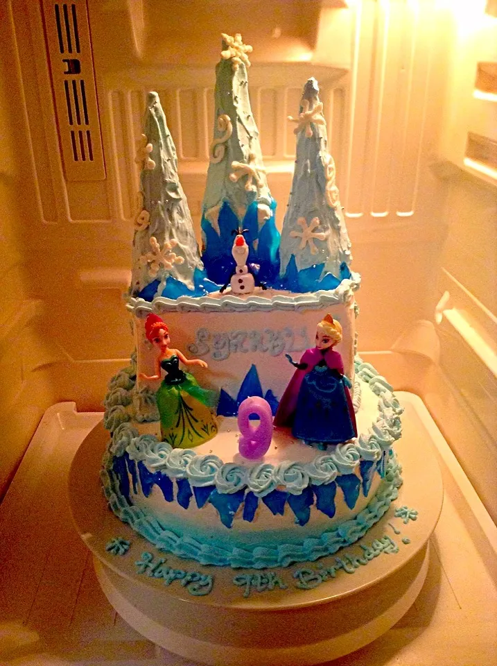 frozencake#homemade#mydaughter'sbirthdaycake|Len(^_−)−☆さん