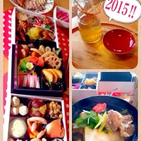 Snapdishの料理写真:2015・お雑煮、お屠蘇、おせち。|mkccckさん