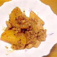 大根と豚肉のこってり味噌煮|ゆりんこさん