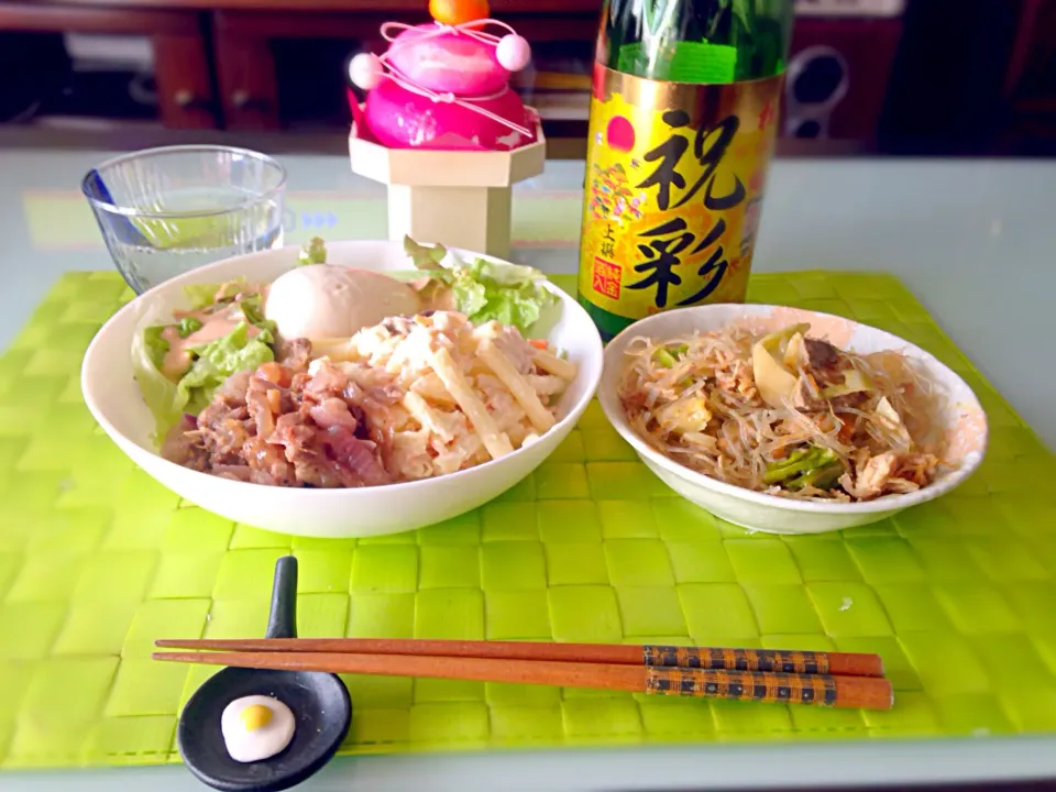 マカロニお豆腐サラダwシシグ＆バンシット ソータンホン🍜🍶|マニラ男さん