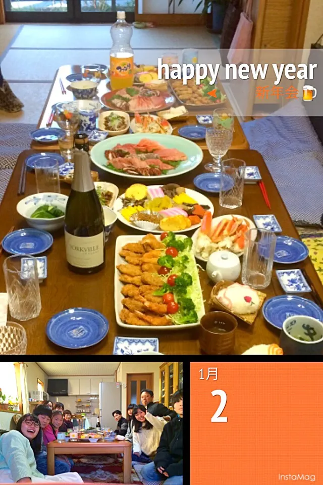 りりさんのチャーシューとおせちで新年会🍻|みきおさん