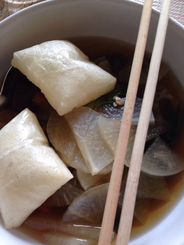 My Grandma's  menu "Mochi with chicken soup"|uthaitipさん