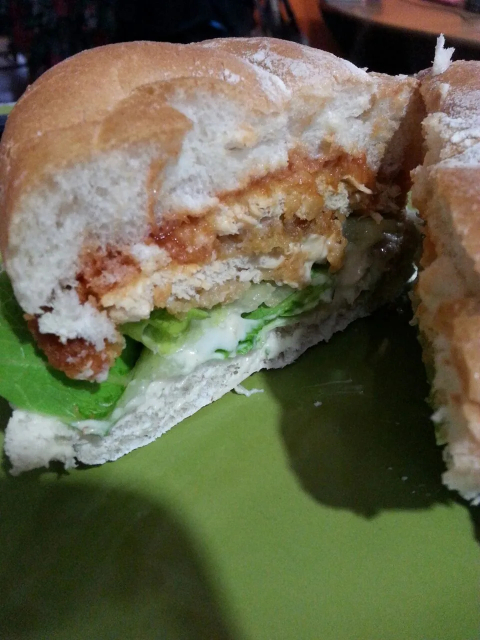 Snapdishの料理写真:gardein chix patty sandwich.|Polly Gelfusoさん