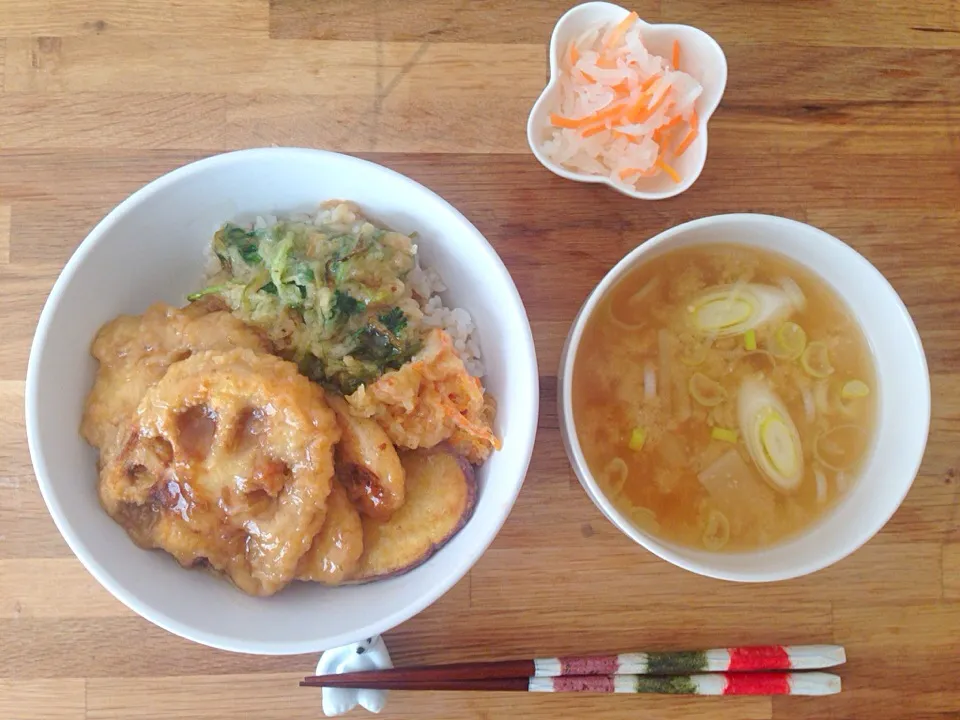 天ぷらの餡掛け煮丼|chiさん