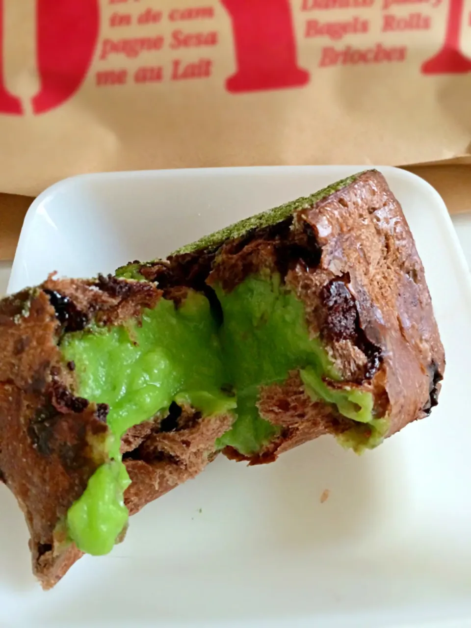 Snapdishの料理写真:Matcha lava chocolate cube|12Dragonさん