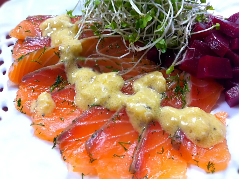 Snapdishの料理写真:Citrus Cured Salmon|Downtoearthさん