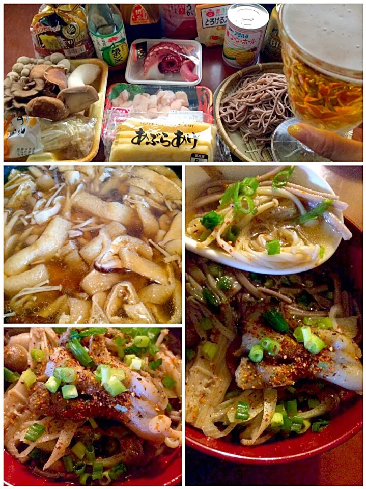 Buckwheat Noodles w/duck meat&Various mushrooms♨鴨出汁きのこたっぷり蕎麦|🌈Ami🍻さん