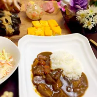 Snapdishの料理写真:七宝煮カレーandなますコールスロー|poteo3さん