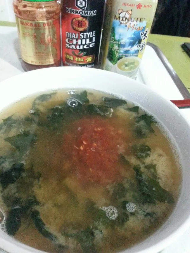 spicy miso soup.|Polly Gelfusoさん