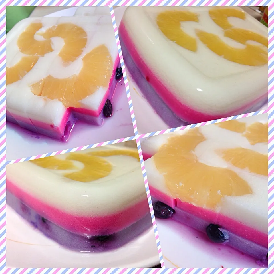 3 colors yogurt pudding|hidayuさん