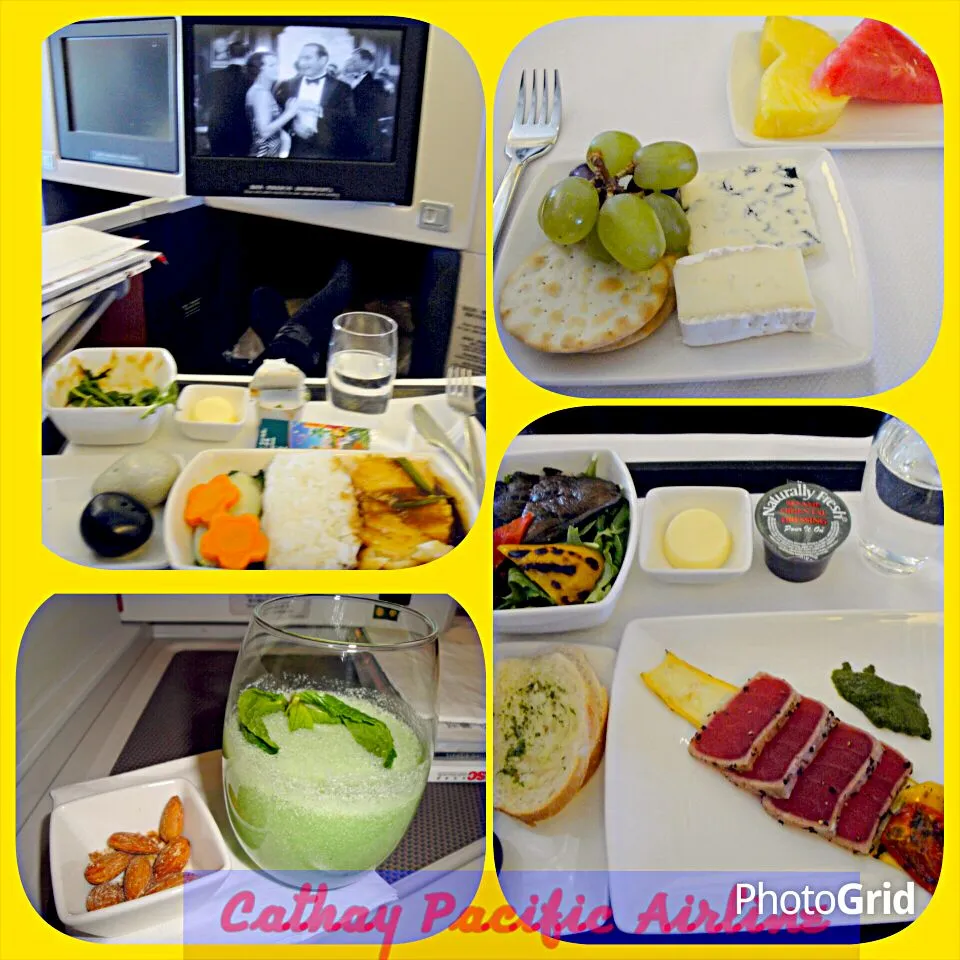 Cathay Pacific Airline food was delicious and good portion size ...two thumbs up from me  (☆_☆)!|Jihollandさん