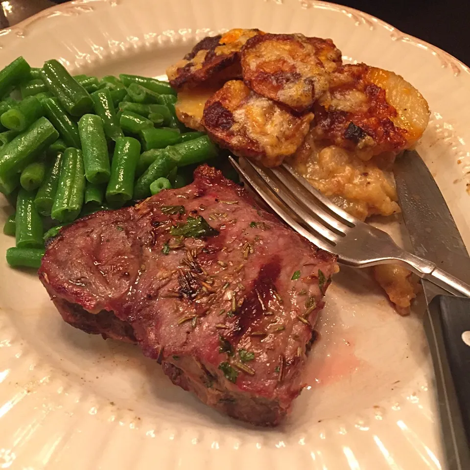 Grilled ribeye and au gratin potatoes|K Goodnessさん