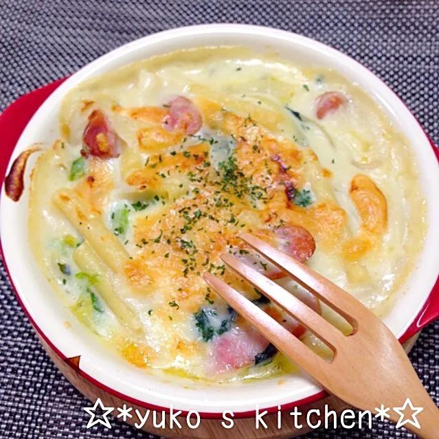 今日から仕事始めですね！今日は手抜きでマカロニグラタンにしちゃいました♪|☆*yuko's kitchen*☆さん