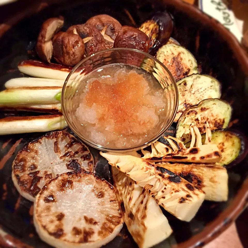 Snapdishの料理写真:簡単✨焼いただけ野菜のおろしポン酢添え|fmiiiiさん