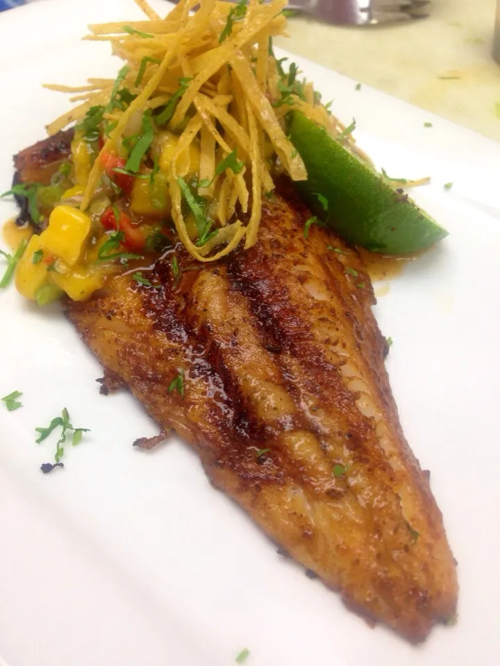 Grilled Southwest Walleye with chipotle Mango Walleye|peggy waldonさん