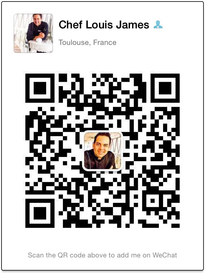 Scan my qr code, Add me to your wechat or weixin to follow and talk to me.|chef louisさん