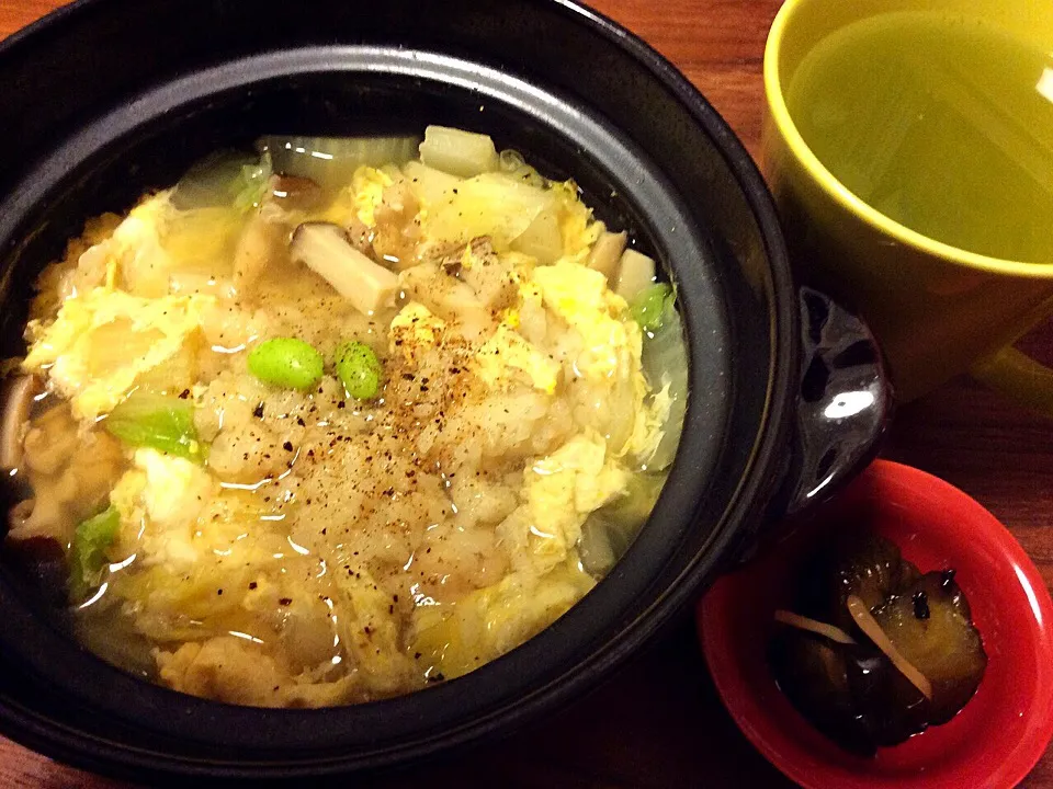 リメイクのリメイク？ モスチキンの炊き込みゴハンでスープご飯 2015.1.6|キラ姫さん