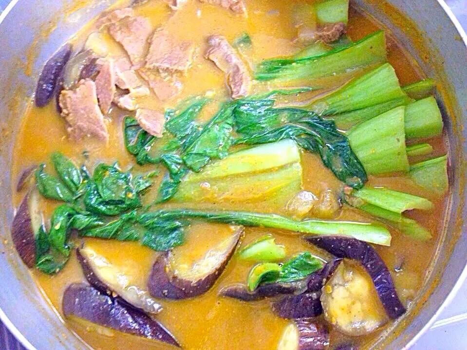 My version of philippine dish kare kare. Missing some banana bud . My kin gonna love this. Chow!!!|jans floraさん