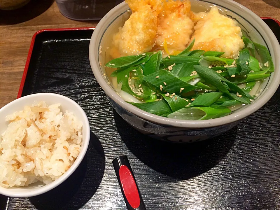 関西風 とり天うどん&かやくご飯|yas’sさん