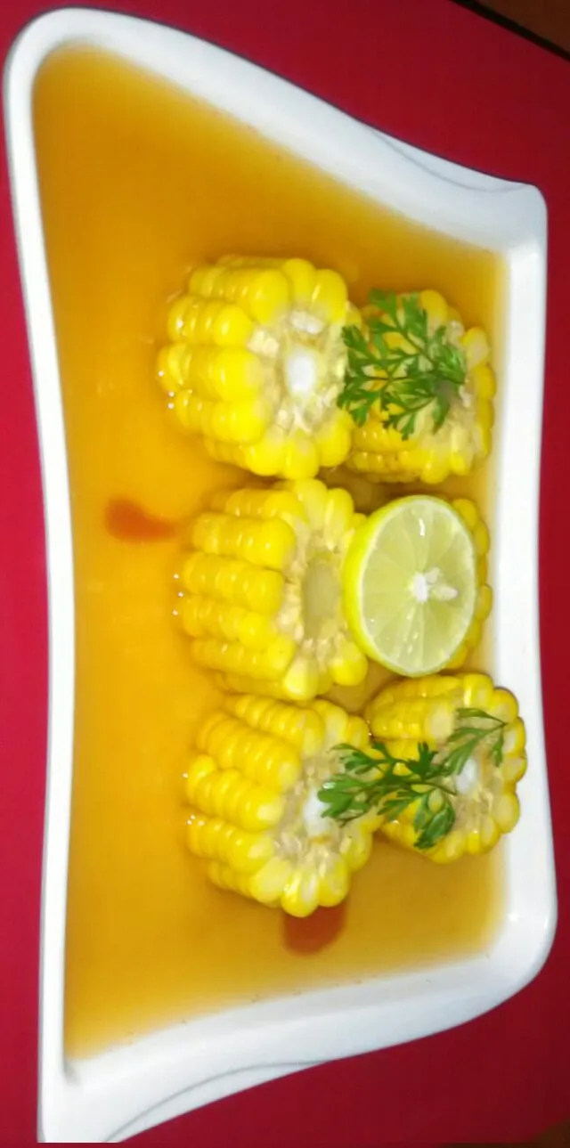 Snapdishの料理写真:Sweet Corn cooked in tamarind soup.|Sanjay Vaidyaさん