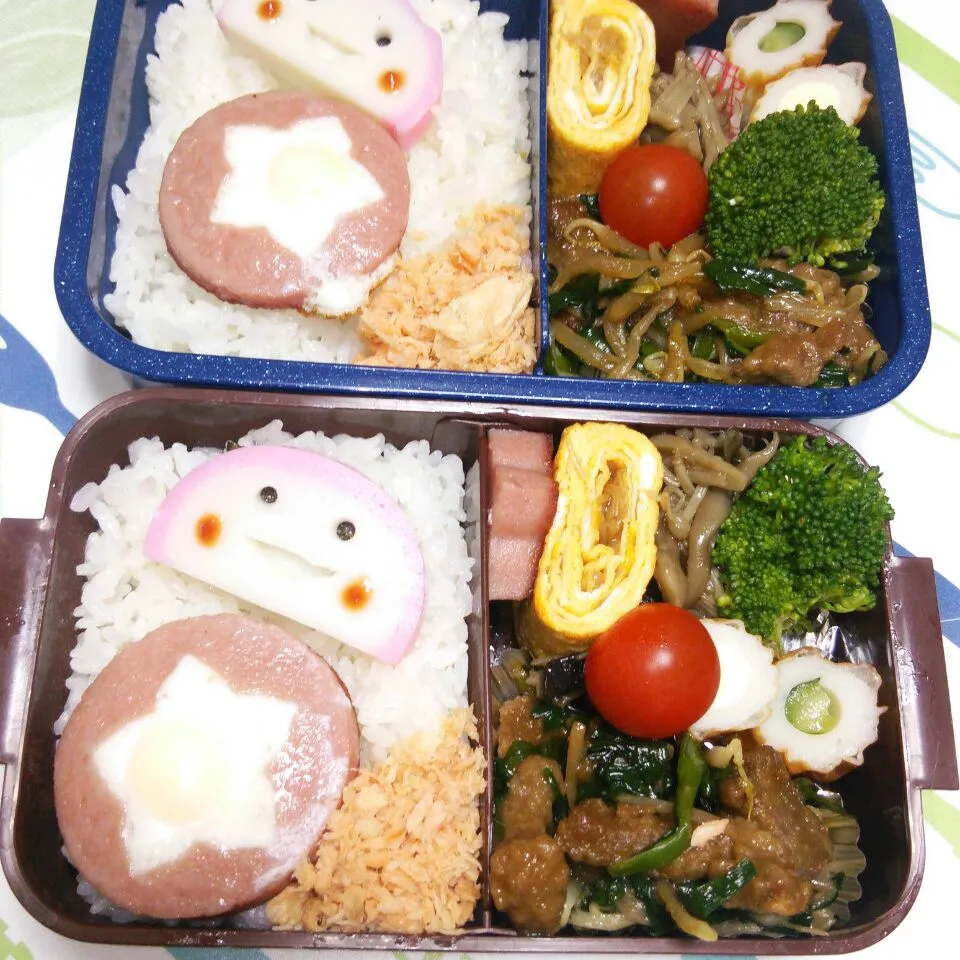 Snapdishの料理写真:1月8日　高校生女子＆オレ弁当|クッキングおやぢさん