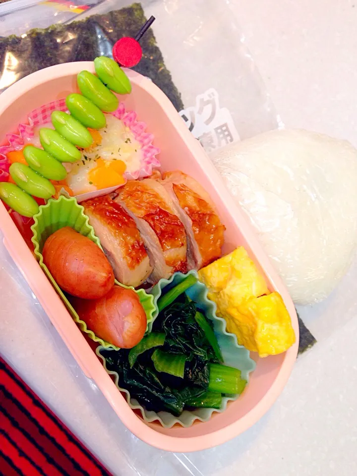 パパの塩昆布おにぎり弁当(^^)|ちゃたままさん