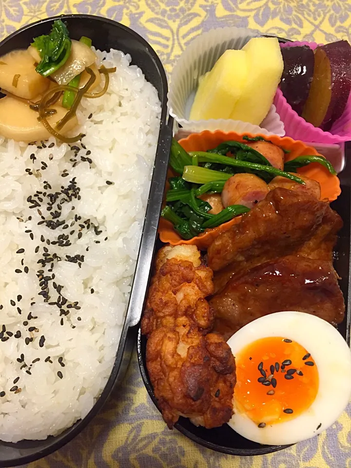 Snapdishの料理写真:0108 今日のパパお弁当|江口亜梨子さん